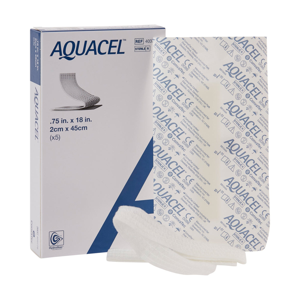 Aquacel Ribbon Hydrofiber Gelling Fiber Wound Dressing 1" x 18" 1 Each 