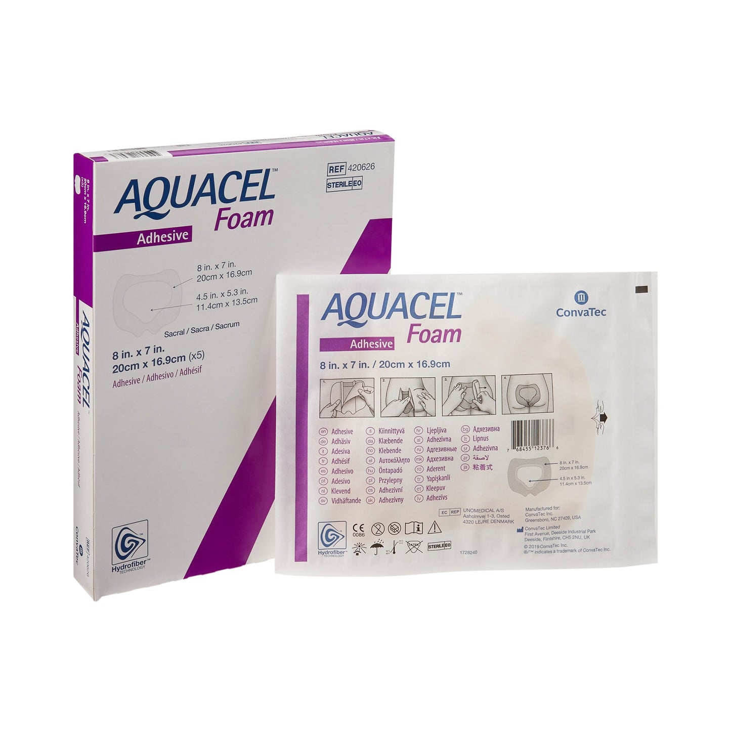 Aquacel® Silicone Dressings Adhesive with Border Silicone Dressings Foam Dressing 3⅕" x 3⅕" 1 Each 