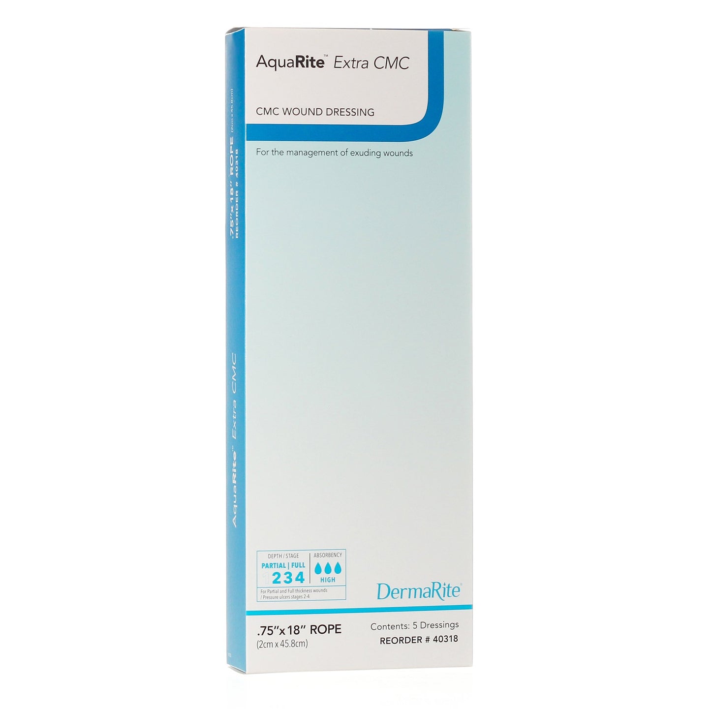 AquaRite Extra CMC Gelling Fiber Wound Dressing " x 18" 1 Each 