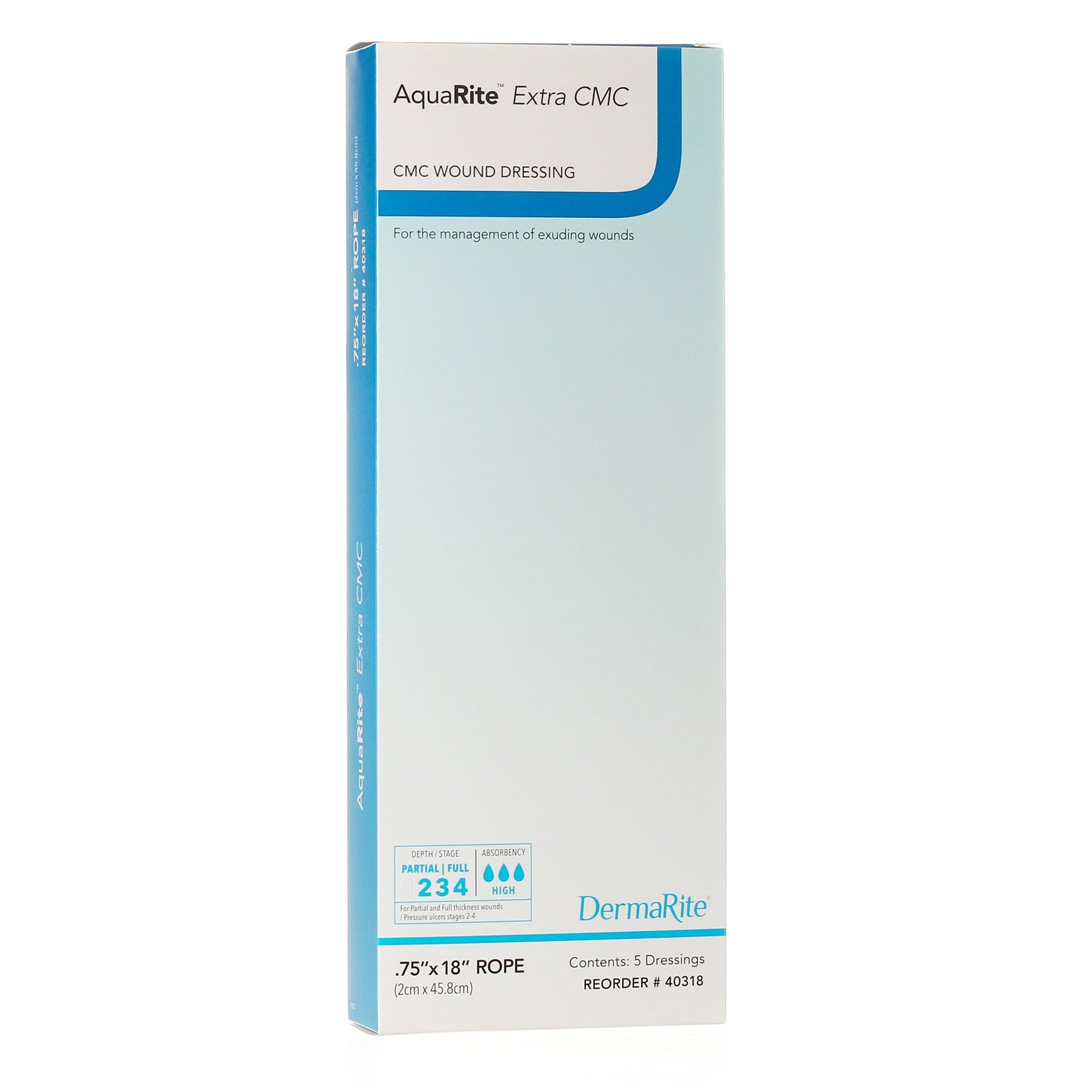 AquaRite Extra CMC Gelling Fiber Wound Dressing " x 18" 1 Each 