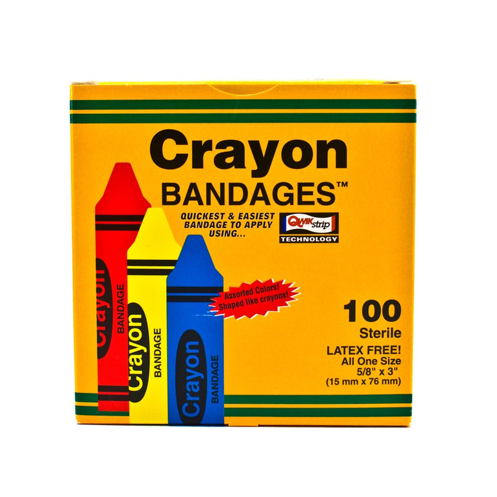ASO Kid Design Assorted Crayon 3/4" x 3" Box of 100