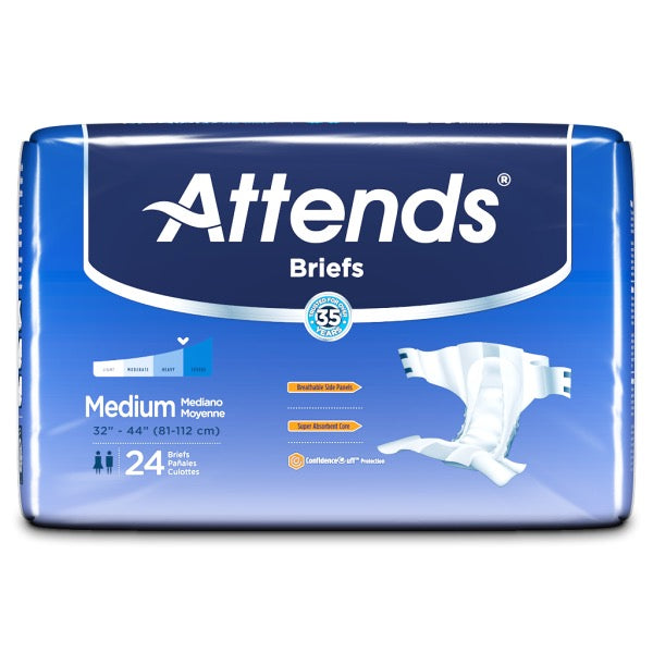Attends® Adult Incontinence Briefs M Bag of 24 