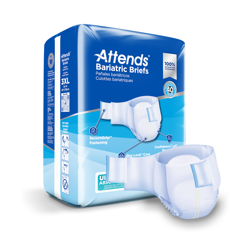 Attends® Bariatric Briefs 2XL Bag of 12 