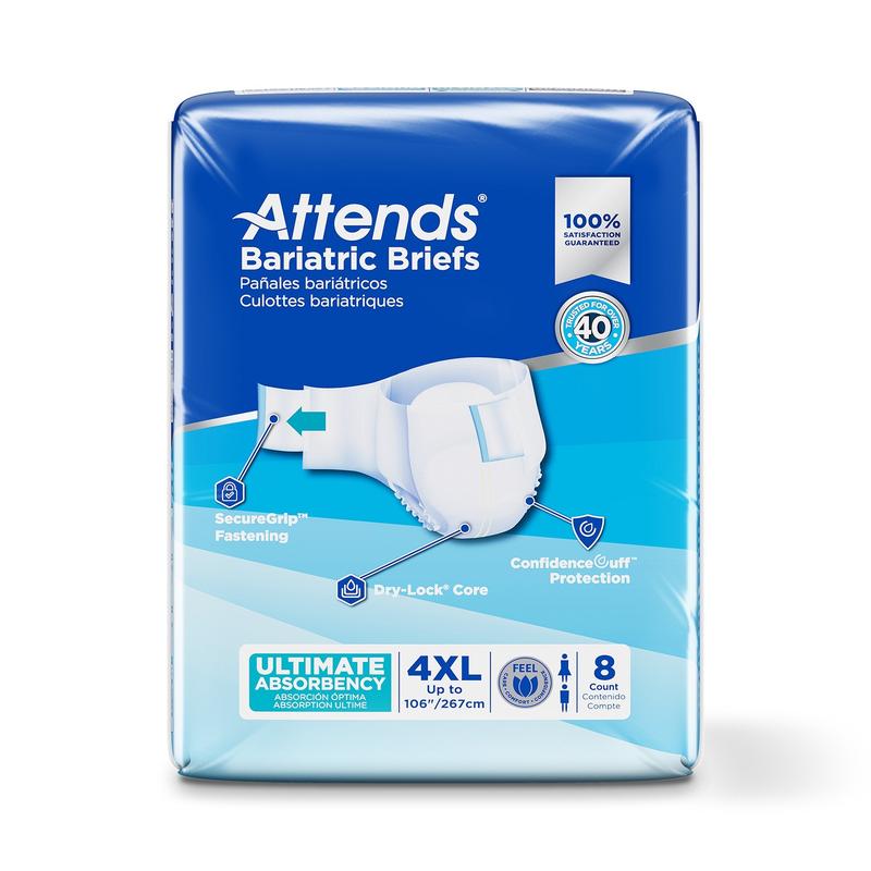Attends® Bariatric Briefs 2XL Bag of 12 