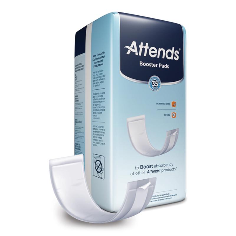Attends® Booster Pads 3.5 x 11 Inch Bag of 24 