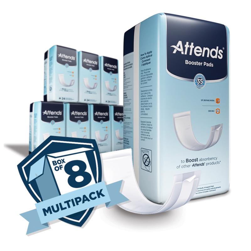 Attends® Booster Pads 3.5 x 11 Inch Bag of 24 