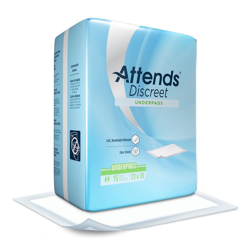 Attends® Discreet Underpads 23 x 36 Inch Bag of 15 