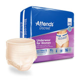 Attends® Discreet Women's Underwear M Bag of 20 
