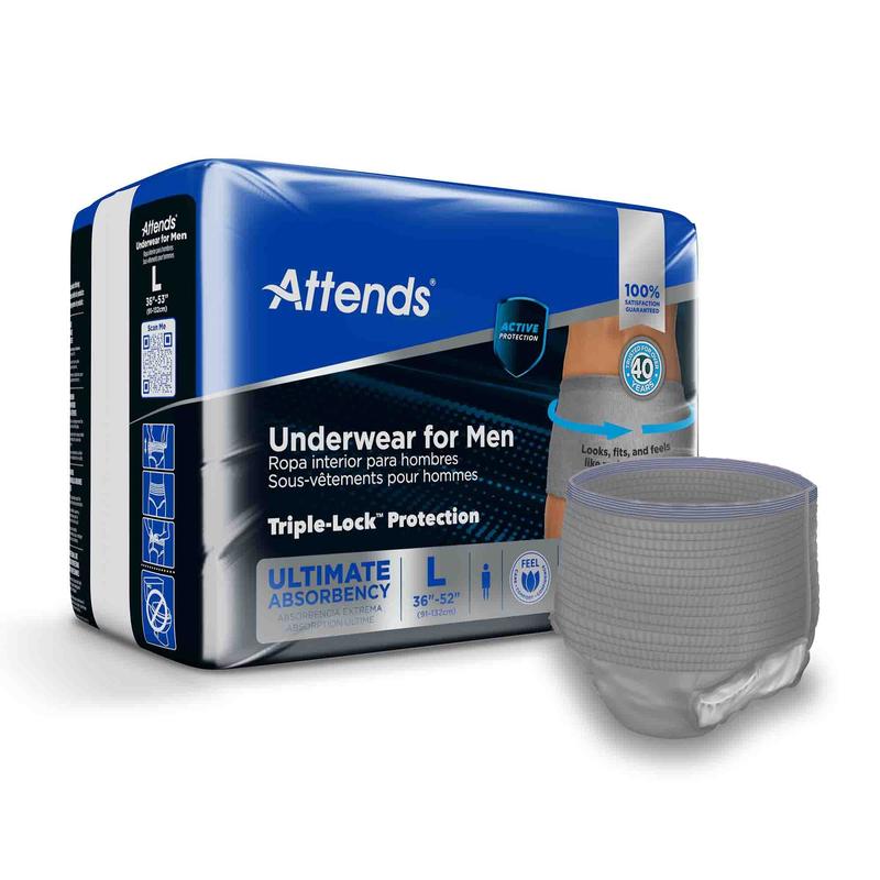 Attends® Men's Underwear S/M Bag of 20 