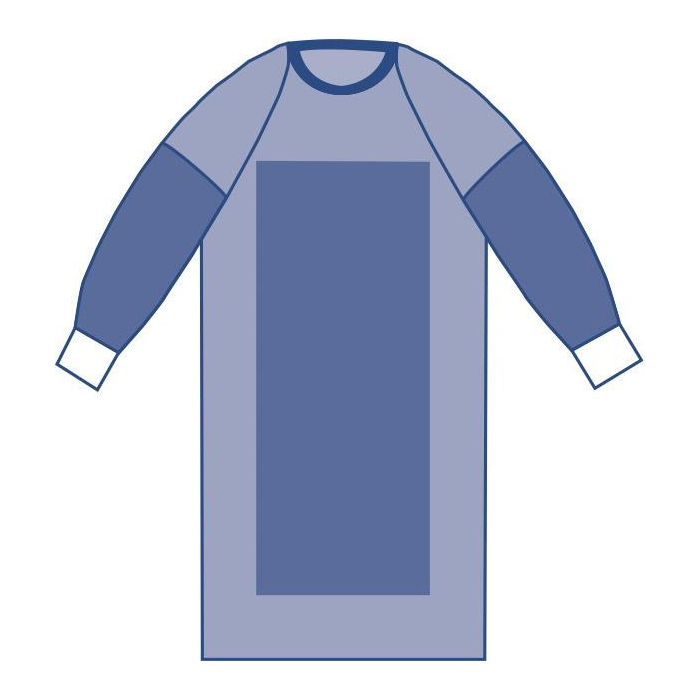 Aurora™ Sterile Poly-Reinforced Surgical Gowns with Raglan Sleeves L Case of 32 
