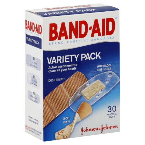 Band-Aid® Variety Pack Adhesive Strip Clear / Tan Box of 30 