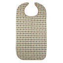 Beck's Classic Quilted Adult Bib Beige Plaid Case of 12 