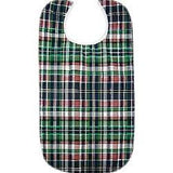 Beck's Classic Quilted Adult Bib Beige Plaid Case of 12 