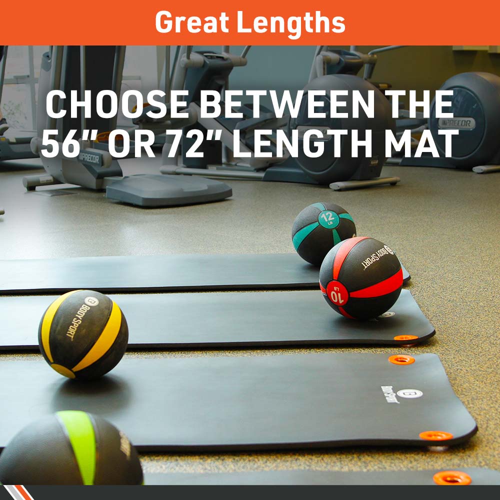Body Sport® TPE Exercise Mat - Black 56" 