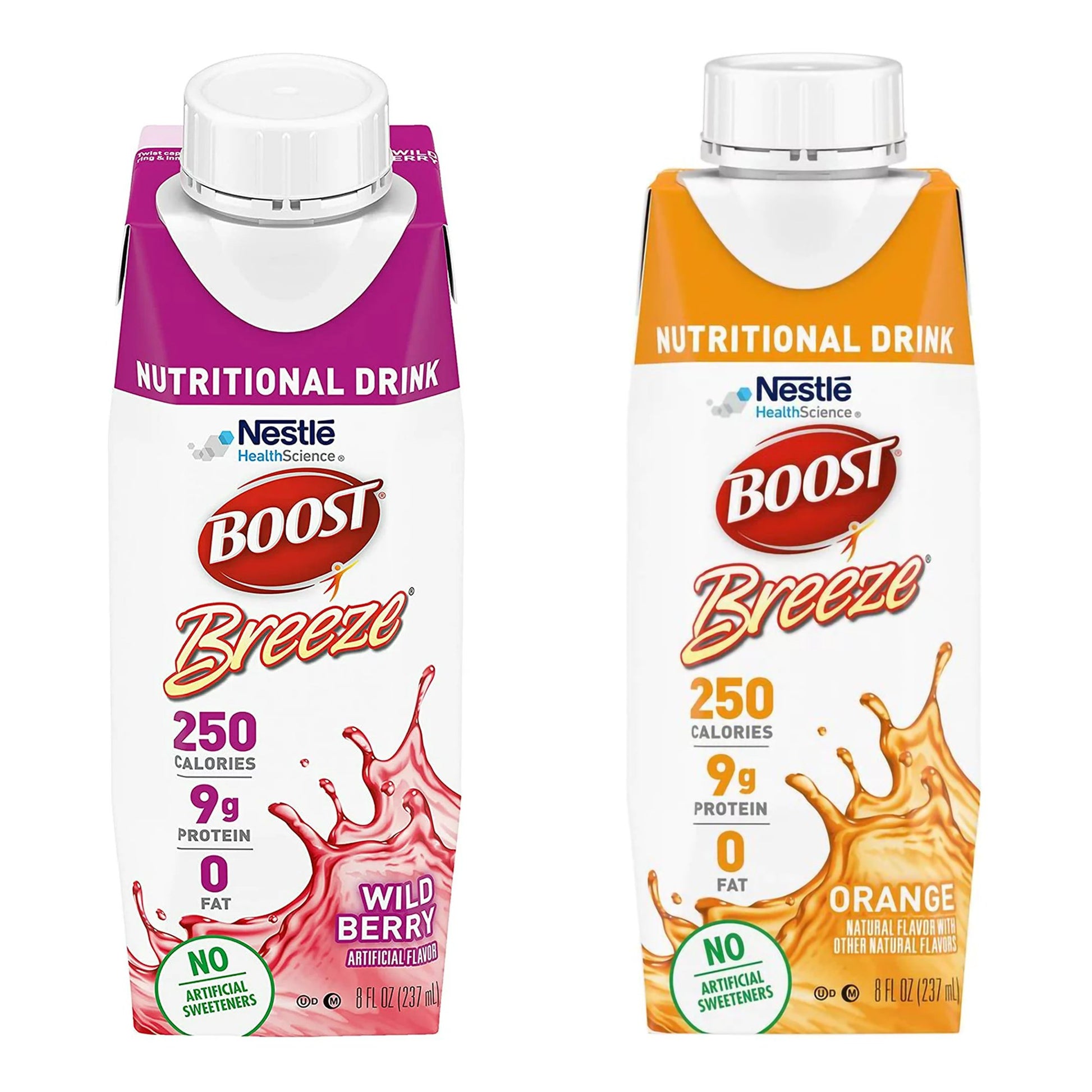 Boost Breeze® Nutritional Drink Orange and Wild Berry Case of 24 