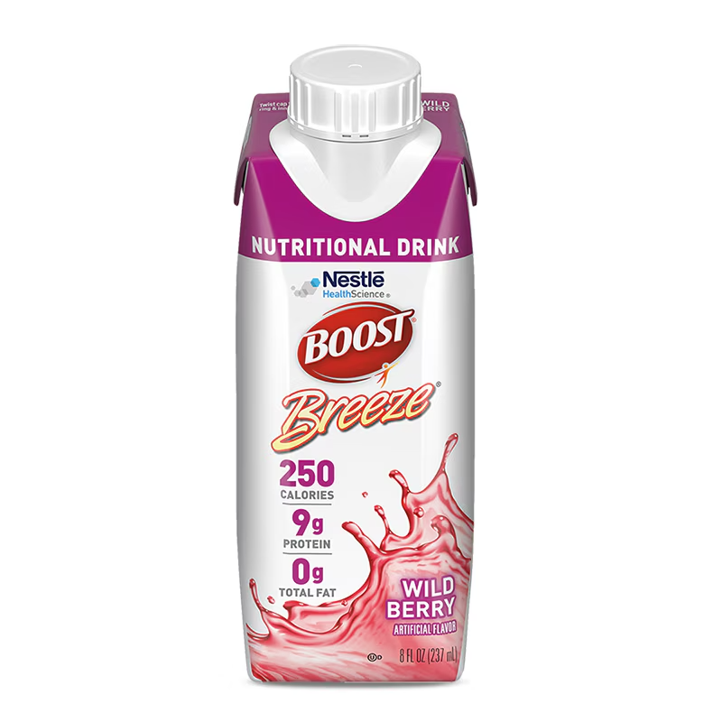Boost Breeze® Nutritional Drink Orange and Wild Berry Case of 24 