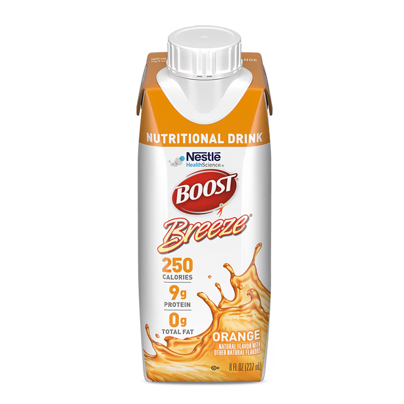 Boost Breeze® Nutritional Drink Orange and Wild Berry Case of 24 
