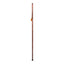 Brazos™ Traditional Straight Pine Handcrafted Walking Stick Red 55" 