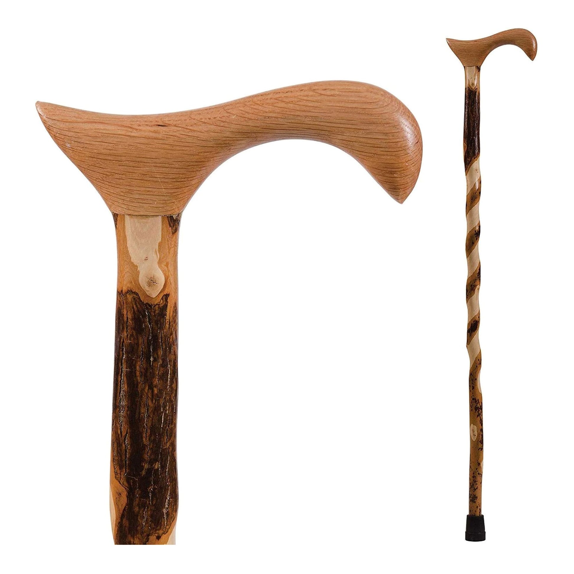 Brazos™ Twisted Hickory Derby Rustic Walking Cane Wood Grain 34" 