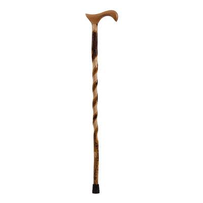 Brazos™ Twisted Hickory Derby Rustic Walking Cane Wood Grain 34" 