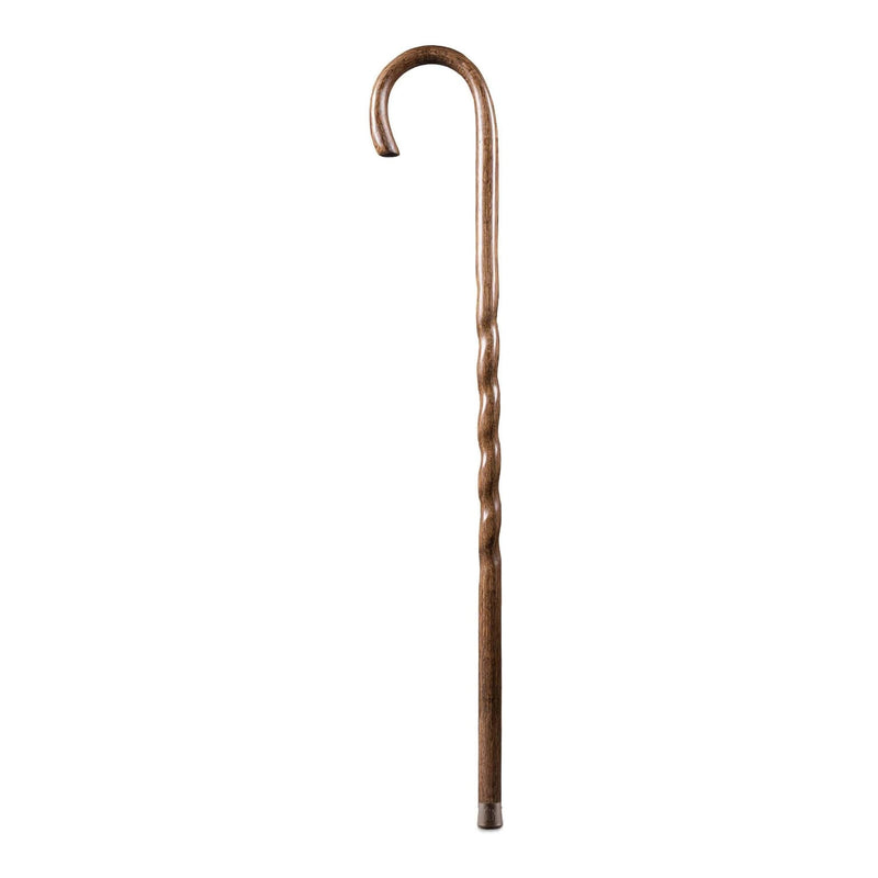 Brazos™ Twisted Oak Handcrafted Walking Stick Traditional Brown Oak 37"