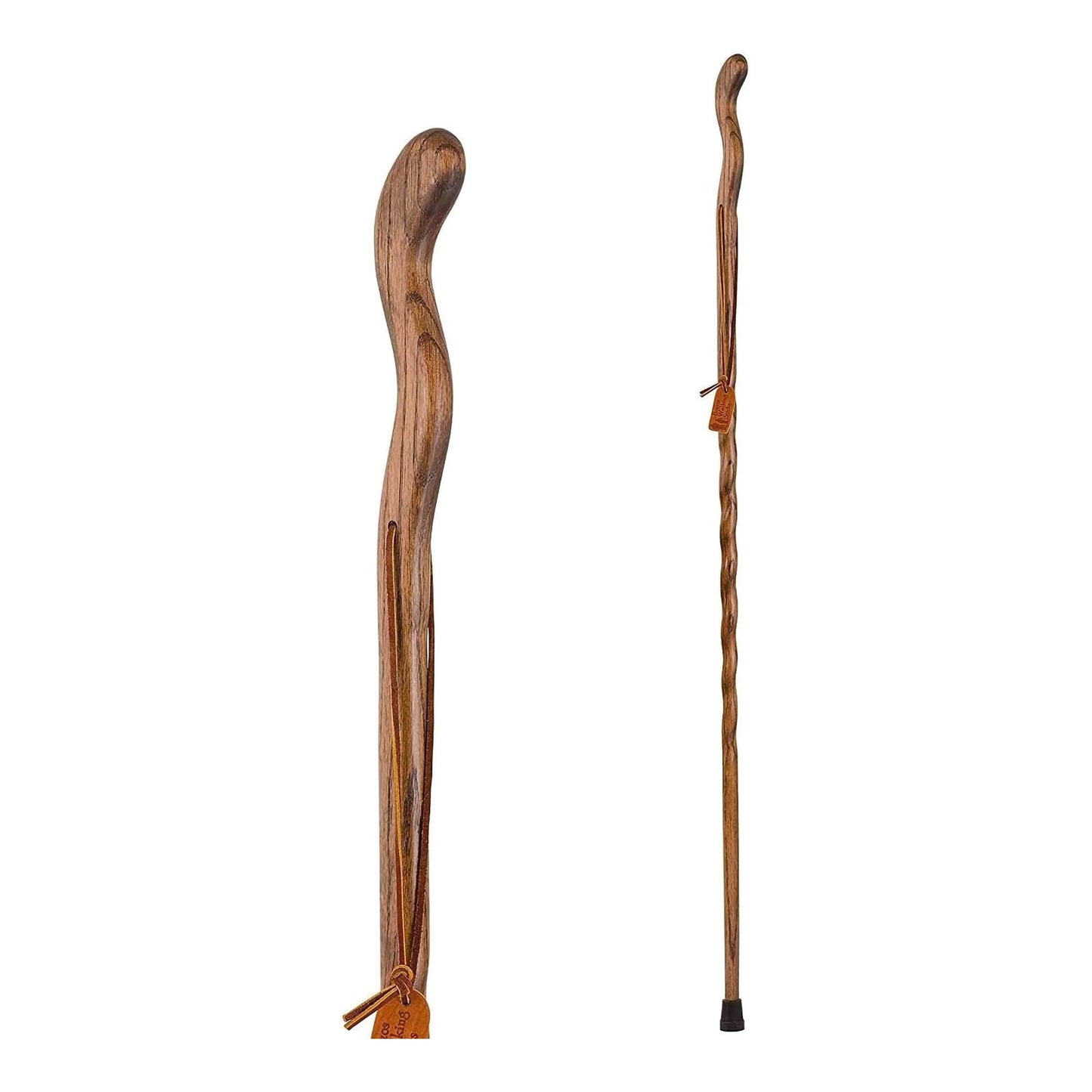 Brazos™ Twisted Oak Handcrafted Walking Stick Traditional Brown Oak 37"