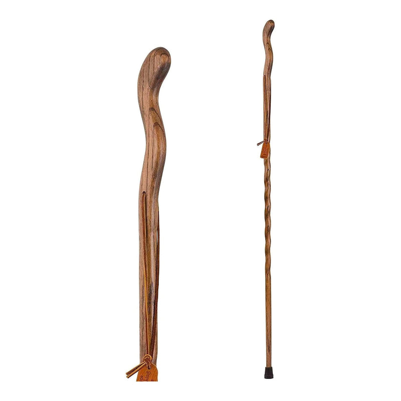 Brazos™ Twisted Oak Handcrafted Walking Stick Traditional Brown Oak 37"