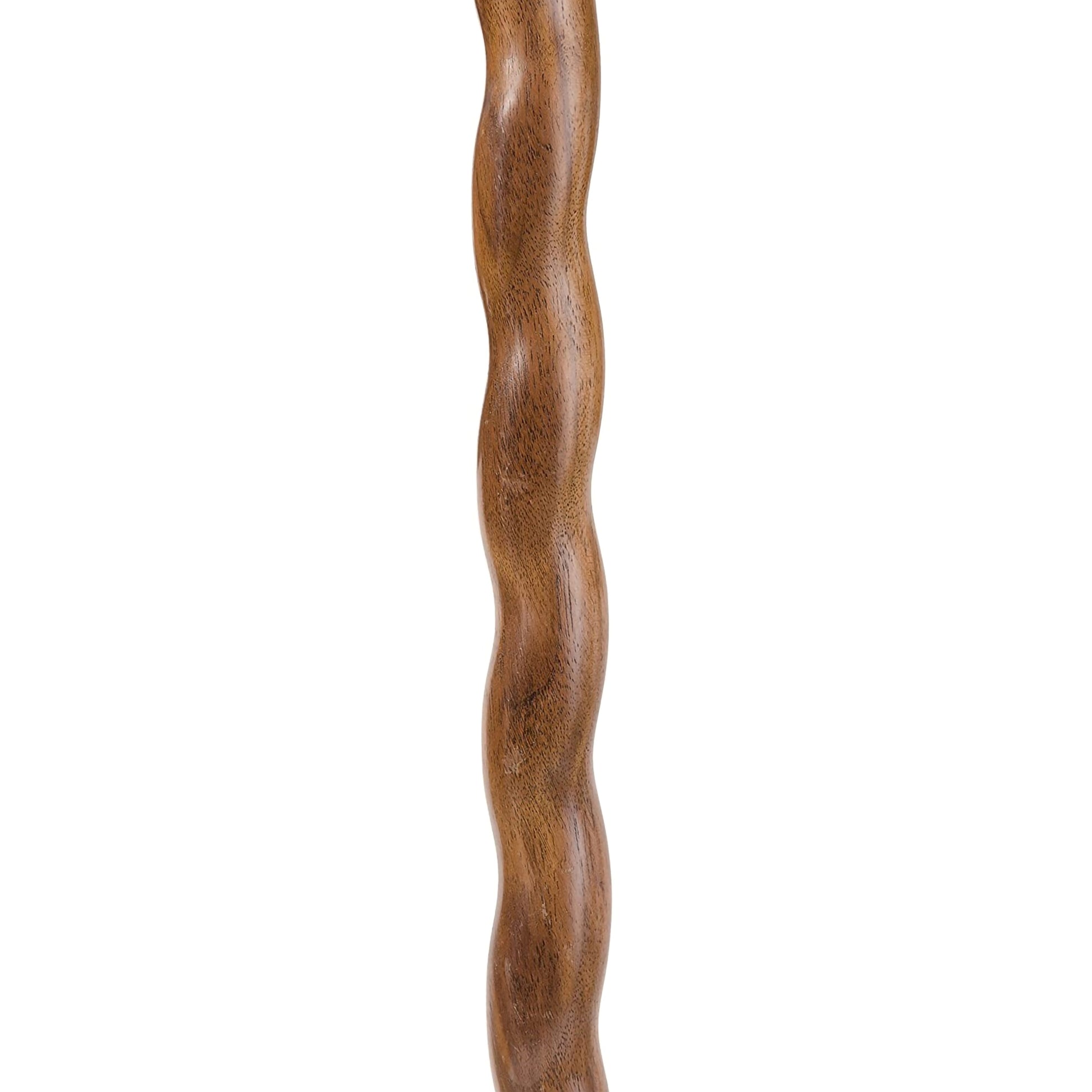 Brazos™ Twisted Walnut Derby Handcrafted Walking Cane Wood Grain 34" 