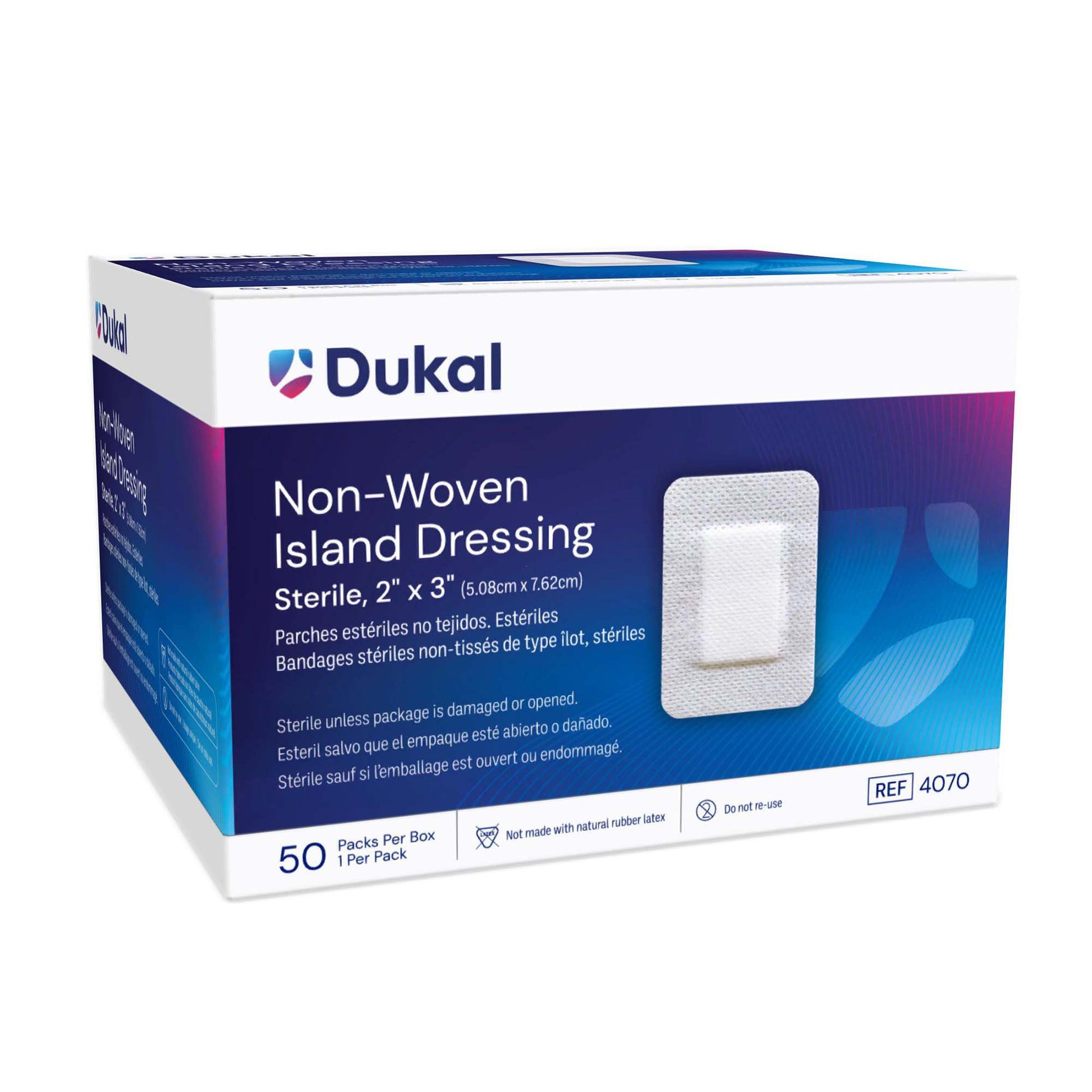 Caliber™ Adhesive Dressing White 2" x 3" Box of 50