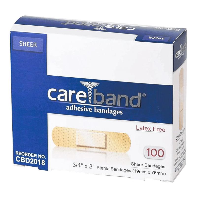 Careband™ Adhesive Strip Tan 1" x 3" Box of 100