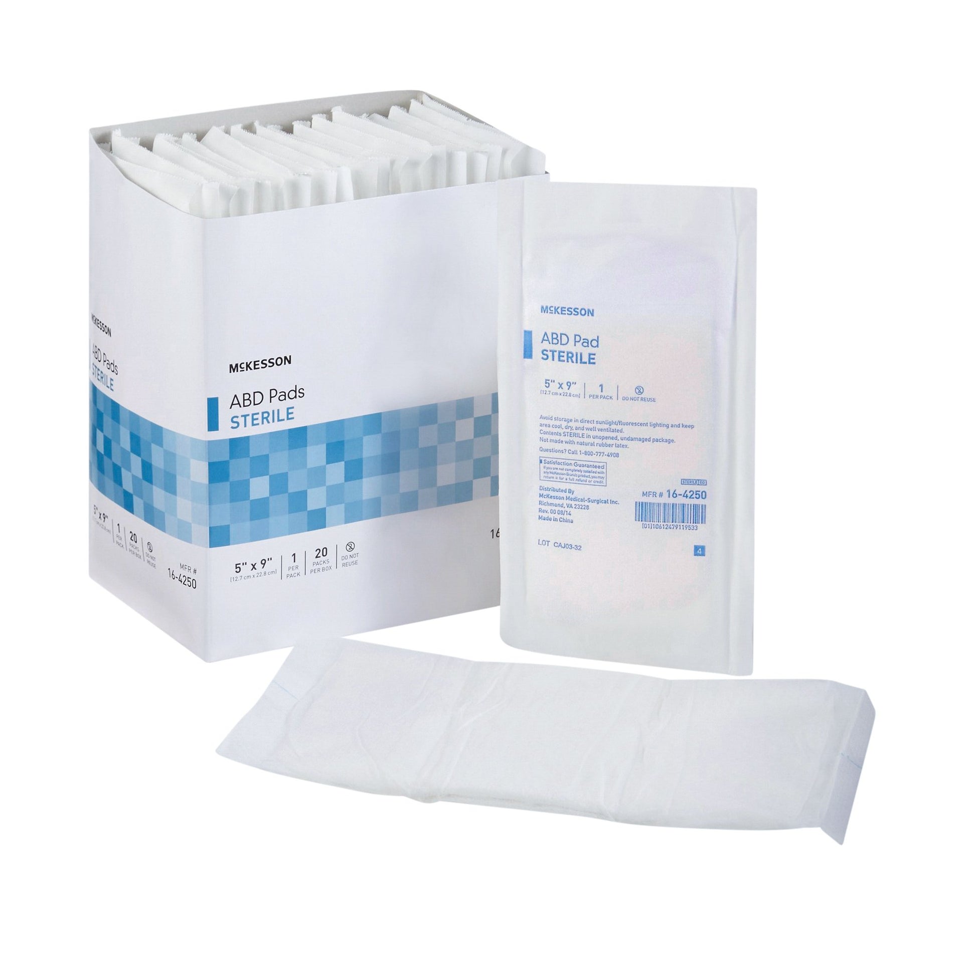 CareStock Abdominal Pad 5" x 9" Nonwoven Cellulose Case of 400