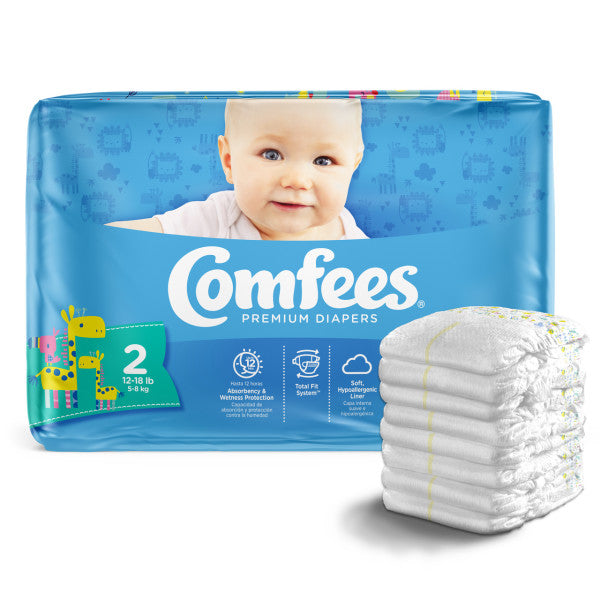 Comfees® Baby Diapers Up to 10 lbs. Bag of 42 