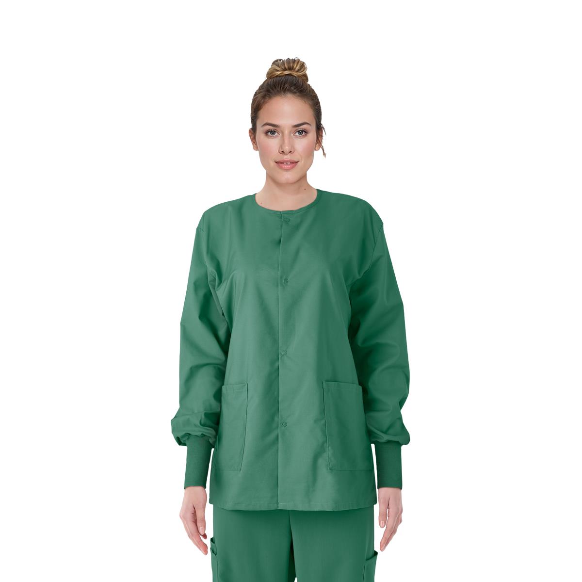 ComfortEase Unisex Crew-Neck Warm-Up Jackets Black 2XS 