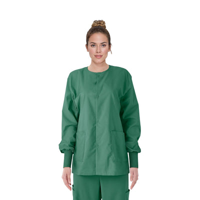 ComfortEase Unisex Crew-Neck Warm-Up Jackets Black 2XS 