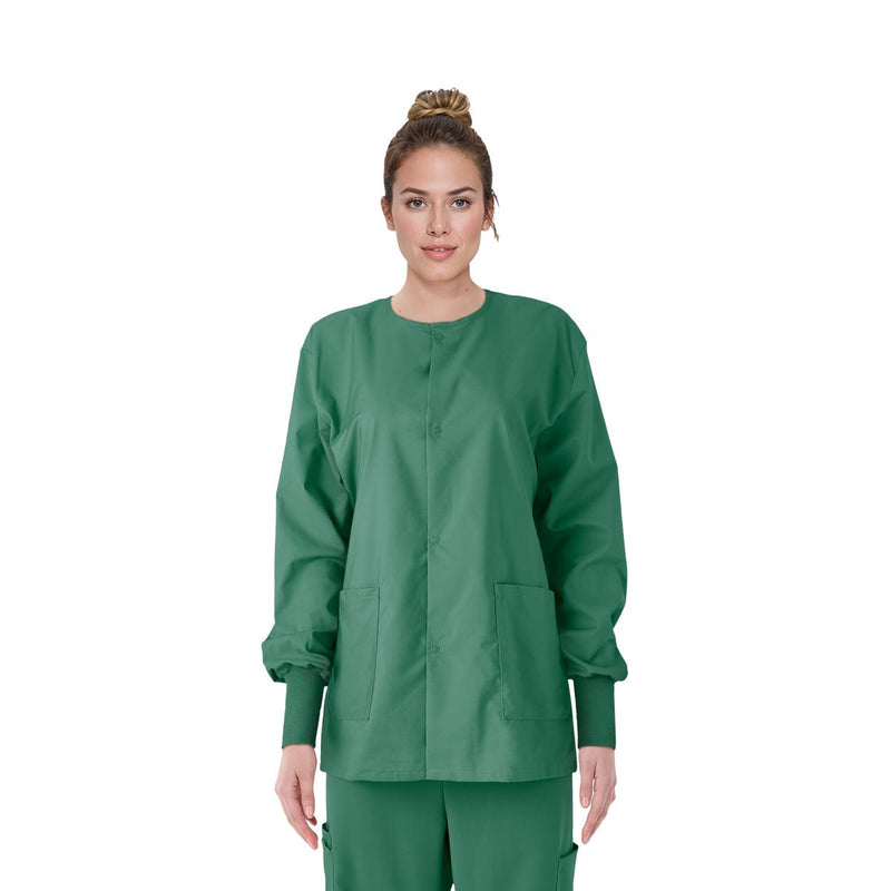 ComfortEase Unisex Crew-Neck Warm-Up Jackets Black 2XS 