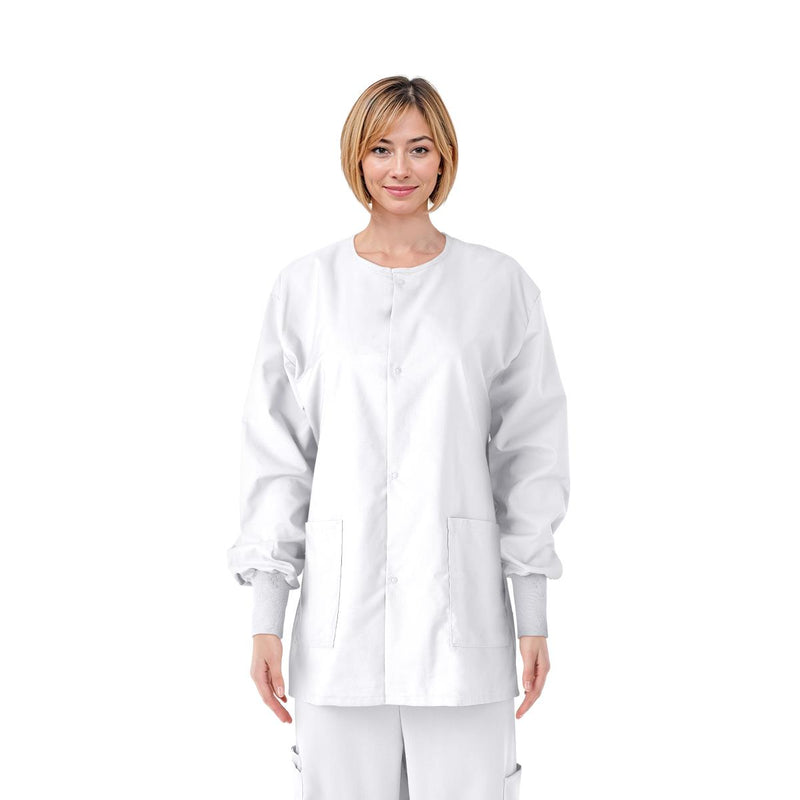 ComfortEase Unisex Crew-Neck Warm-Up Jackets Black 2XS 