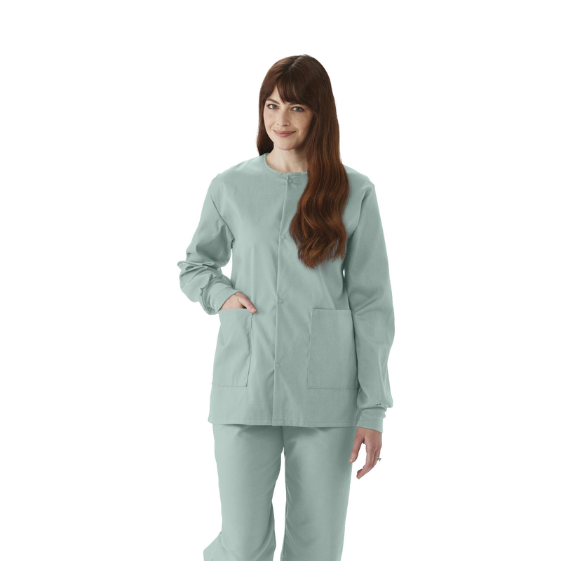 ComfortEase Unisex Crew-Neck Warm-Up Jackets Black 2XS 