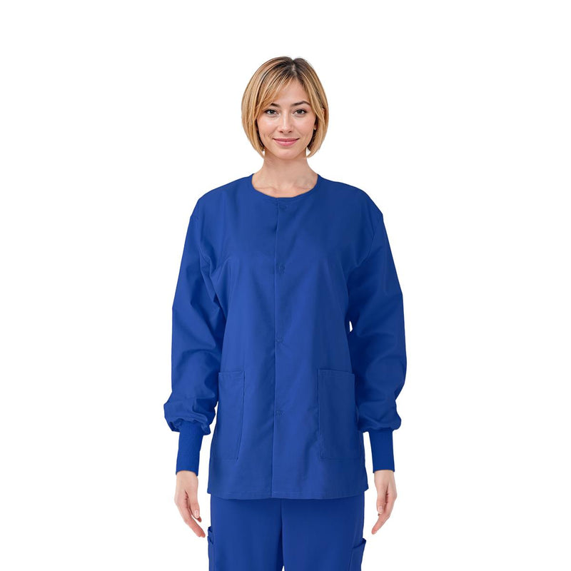 ComfortEase Unisex Crew-Neck Warm-Up Jackets Black 2XS 