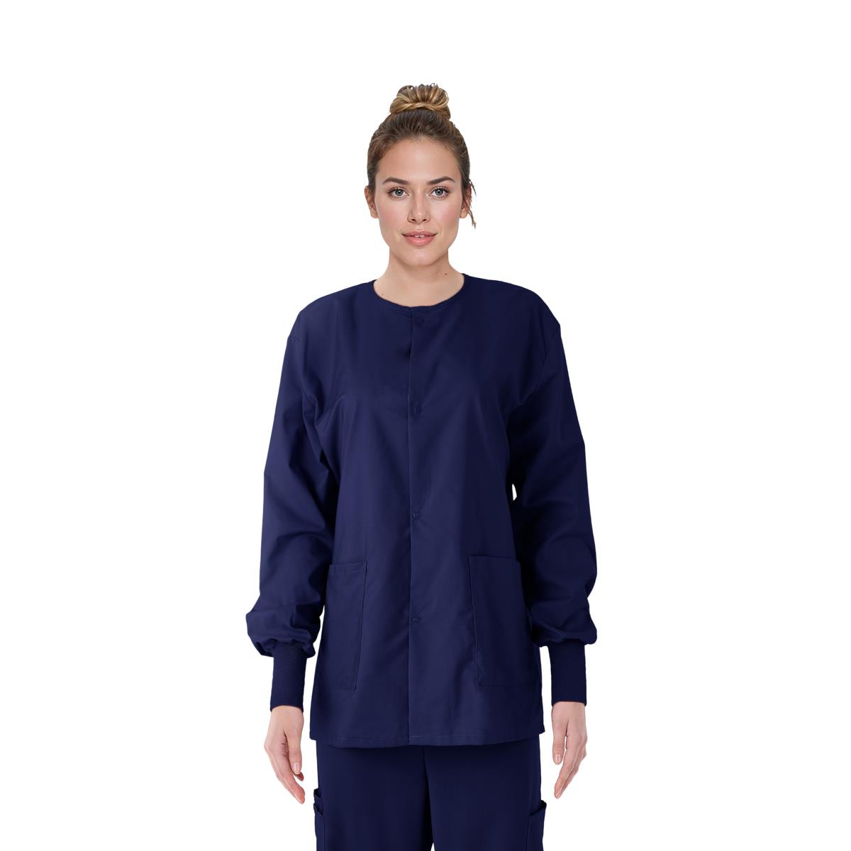 ComfortEase Unisex Crew-Neck Warm-Up Jackets Black 2XS 