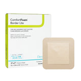 ComfortFoam™ Border Lite - Thin Bordered Foam Wound Dressing with Soft Silicone Adhesive 2" x 2" 1 Each 