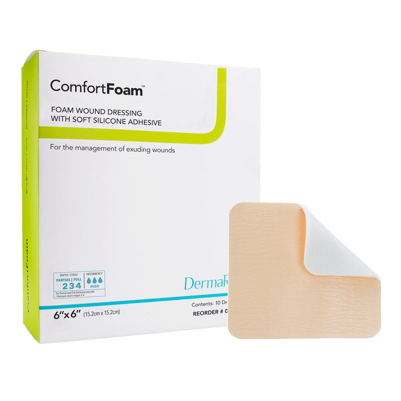 ComfortFoam™ Border - Self-Adherent Soft Silicone Foam Dressing with Border 2" x 2" 1 Each 