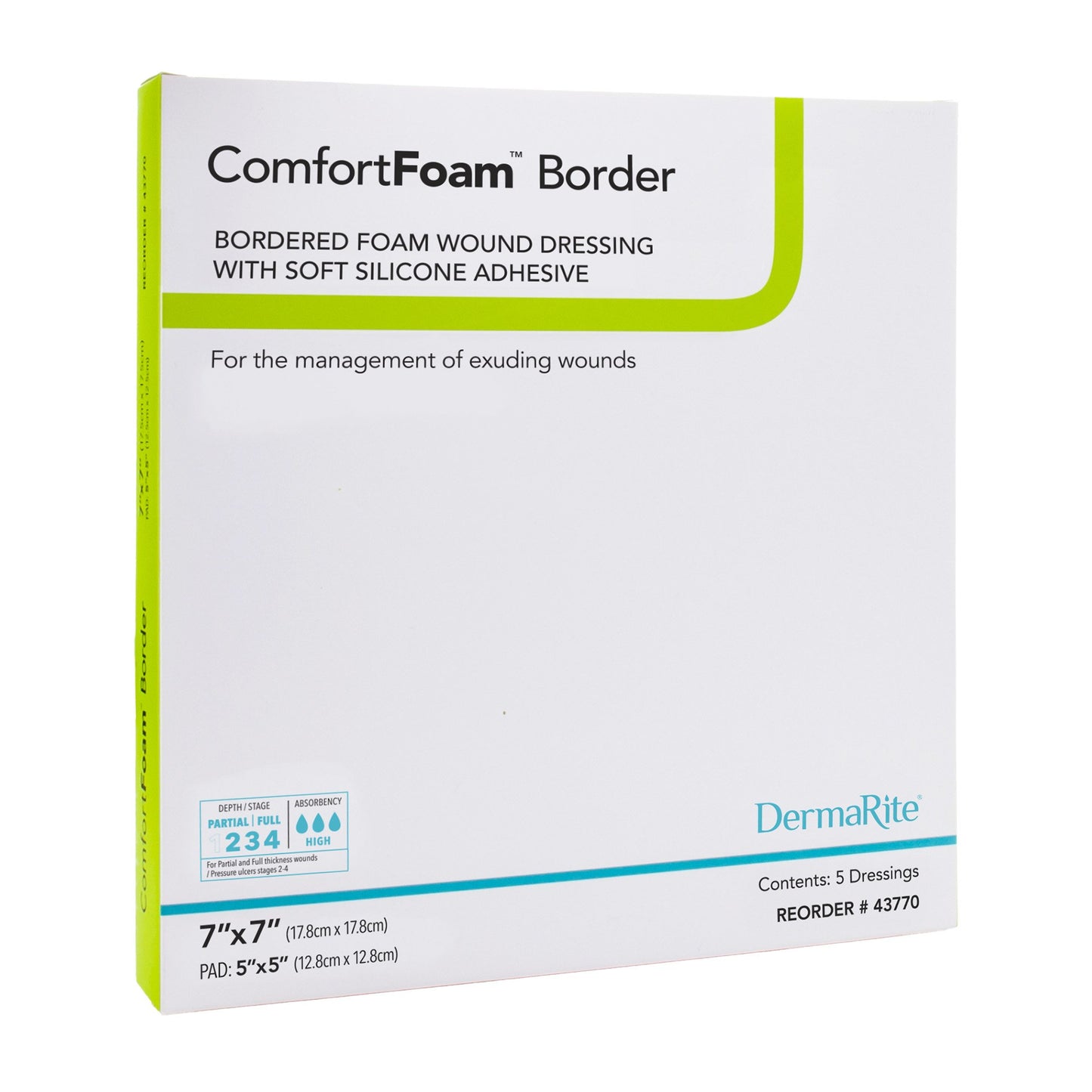ComfortFoam™ Border - Self-Adherent Soft Silicone Foam Dressing with Border 2" x 2" 1 Each 