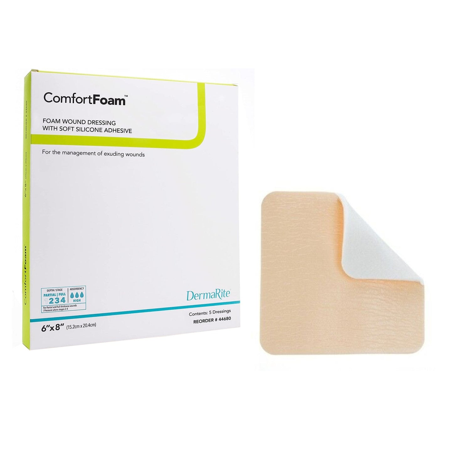 ComfortFoam™ - Self Adherent Soft Silicone Foam Dressing 3" x 3" 1 Each 