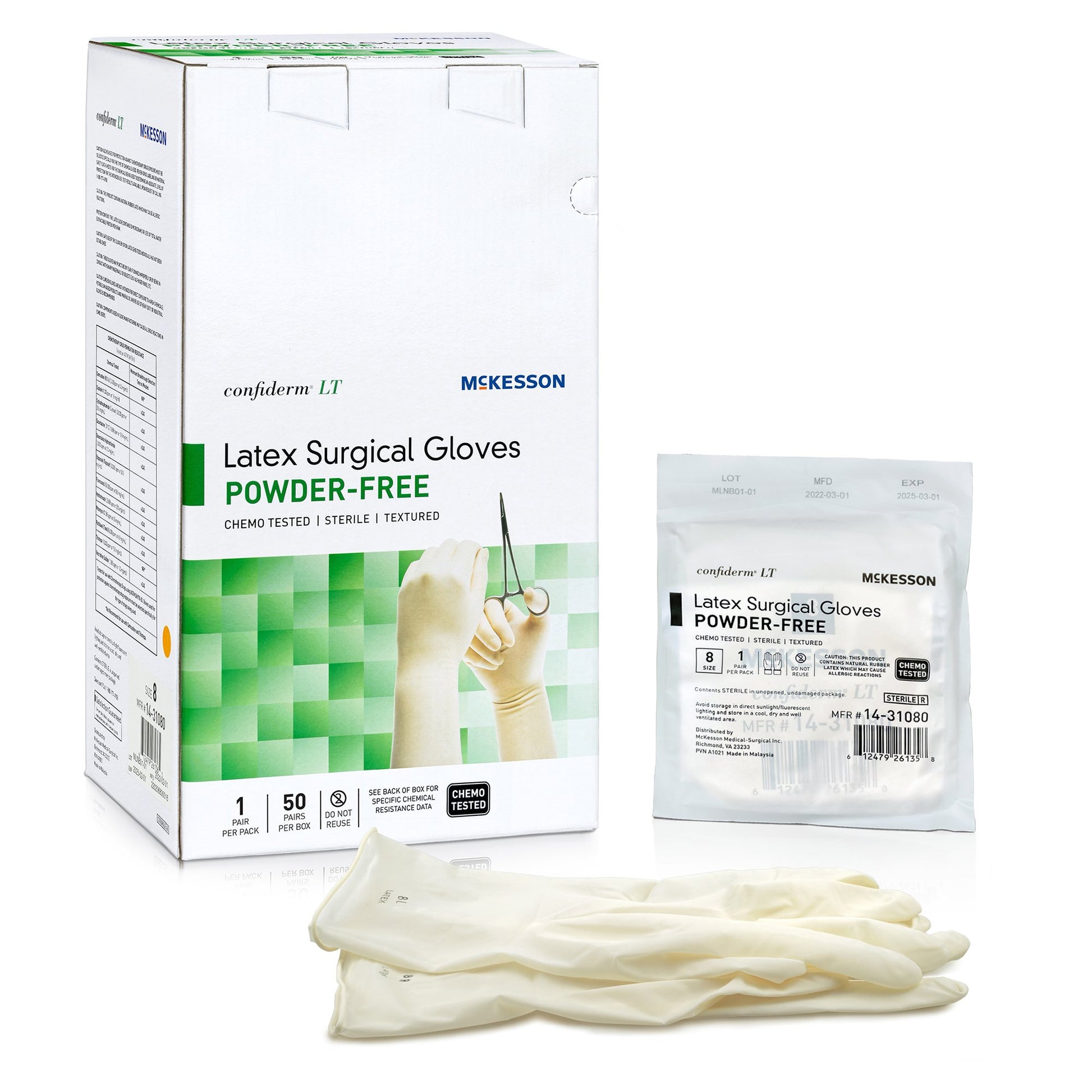 Confiderm® LT Latex Surgical Glove 6 Box of 50 