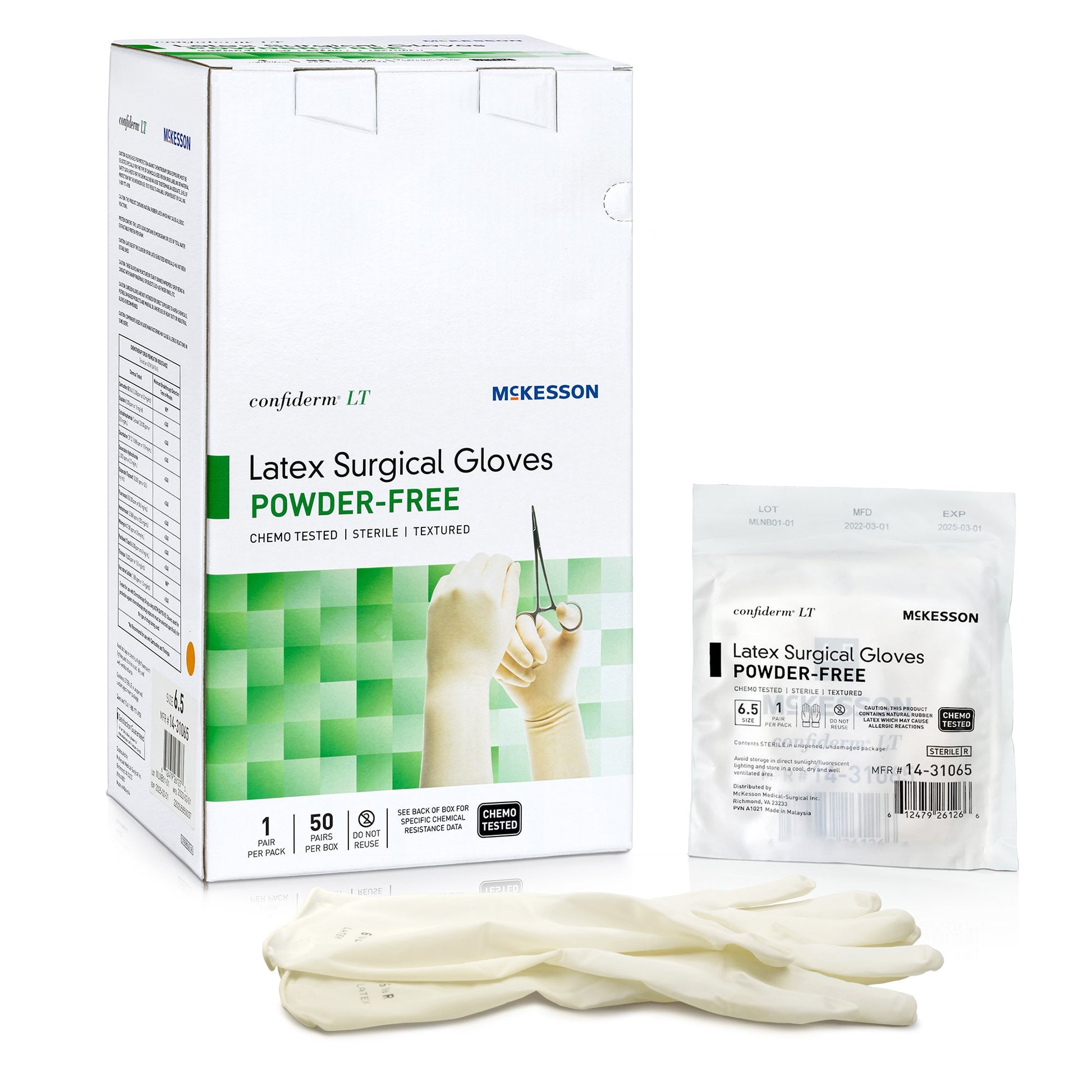 Confiderm® LT Latex Surgical Glove 6 Box of 50 