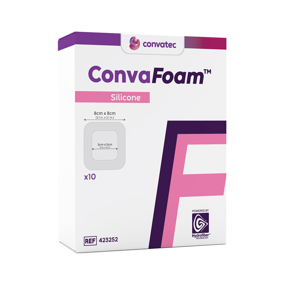 ConvaFoam™ Silicone Dressings Adhesive Foam Dressing 3" x 3" 1 Each 