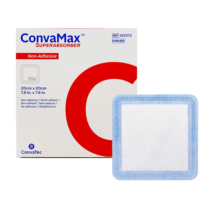 ConvaMax™ Superabsorber Non-Adhesive Foam Dressing 8" x 8" 1 Each 