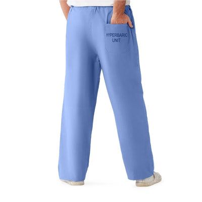 Medline 100% Cotton Hyperbaric Scrub Pants Ceil Blue S 