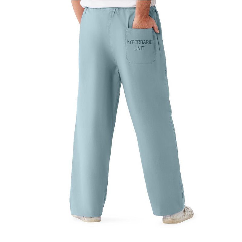 Medline 100% Cotton Hyperbaric Scrub Pants Ceil Blue S 
