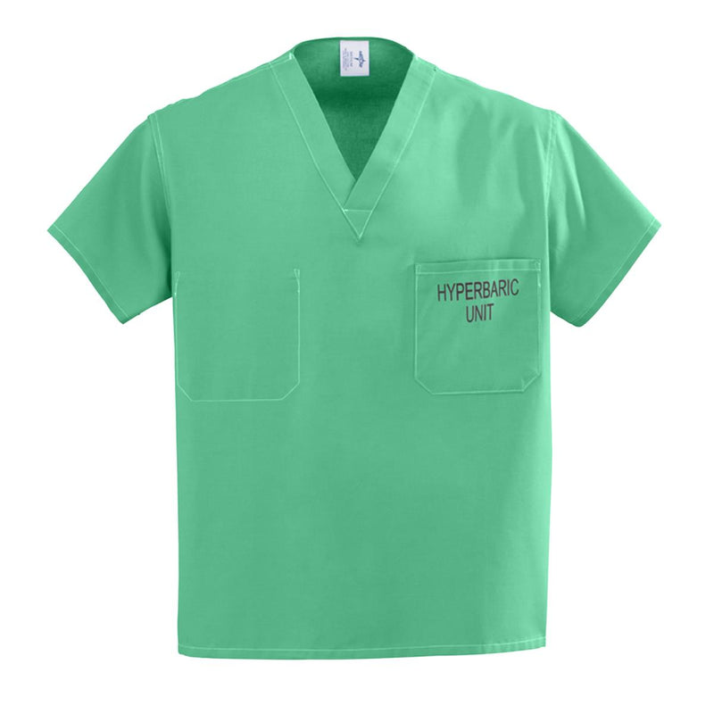 Medline 100% Cotton Hyperbaric Scrub Tops Ceil Blue S 
